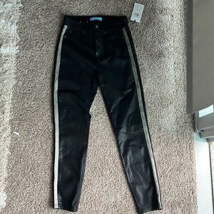 Seven brand Black coated skinny jeans .